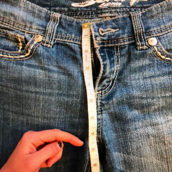 Seven7 Women's Blue and Navy Jeans - Picture 6 of 7